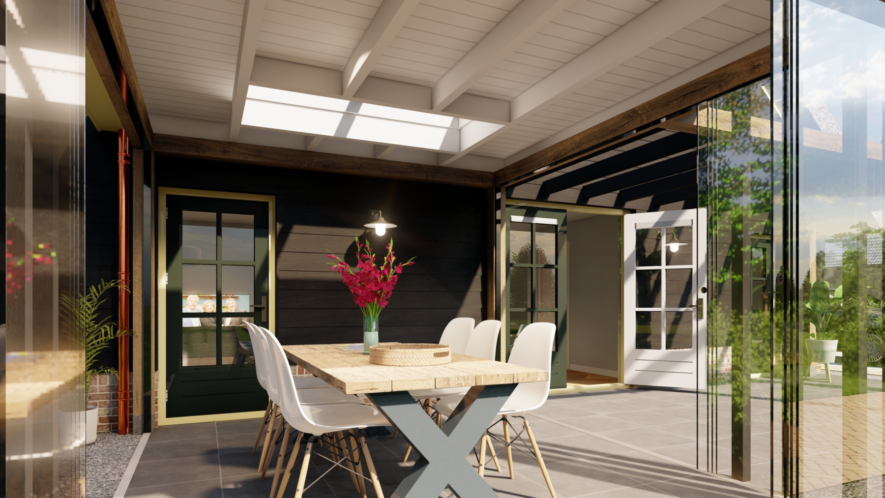 3D-ontwerp landelijke tuinkamer Putten