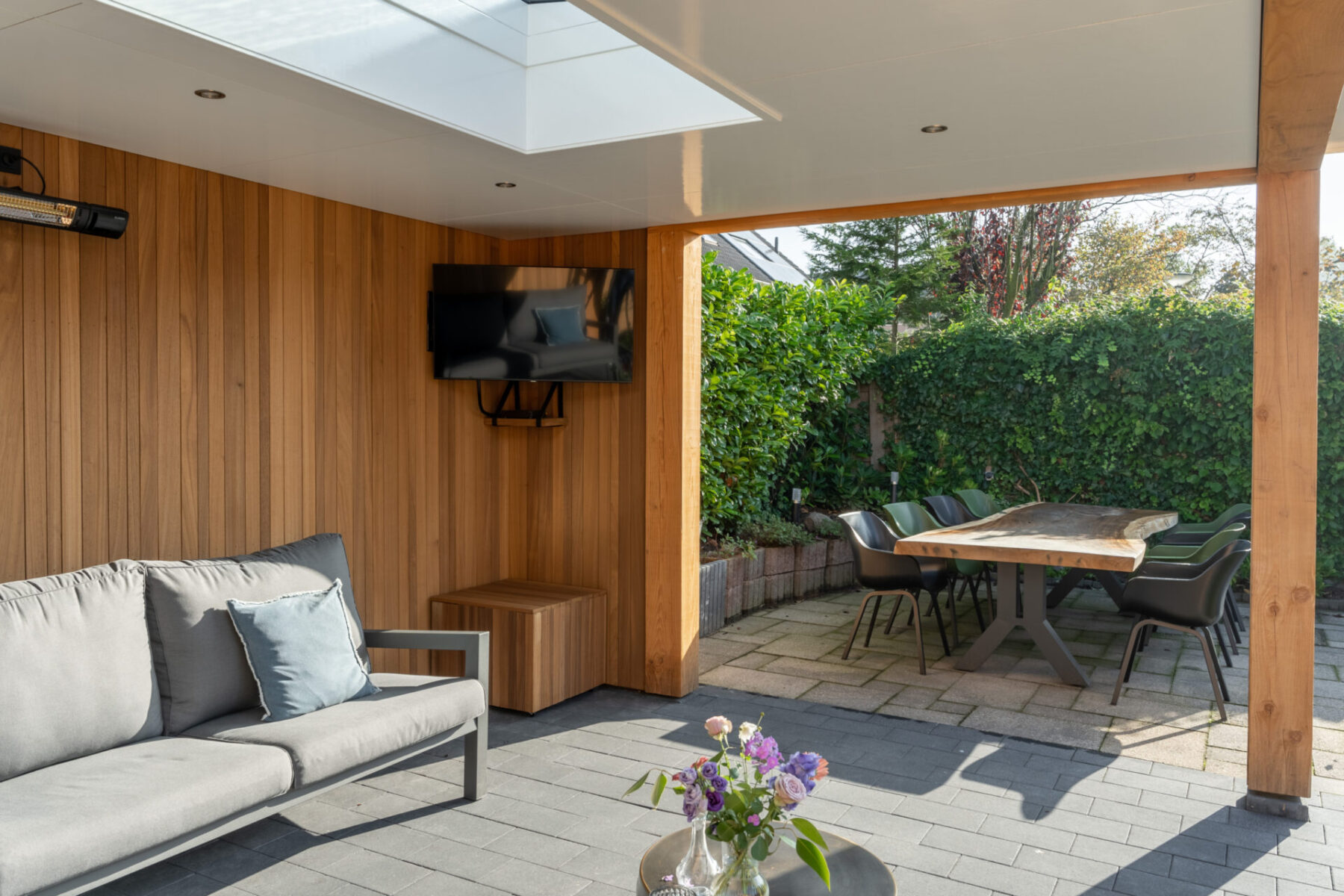 Luxe overkapping met heater