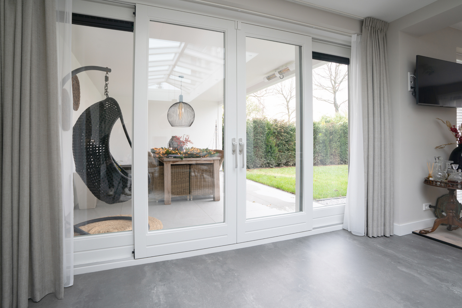 Houten schuifpui